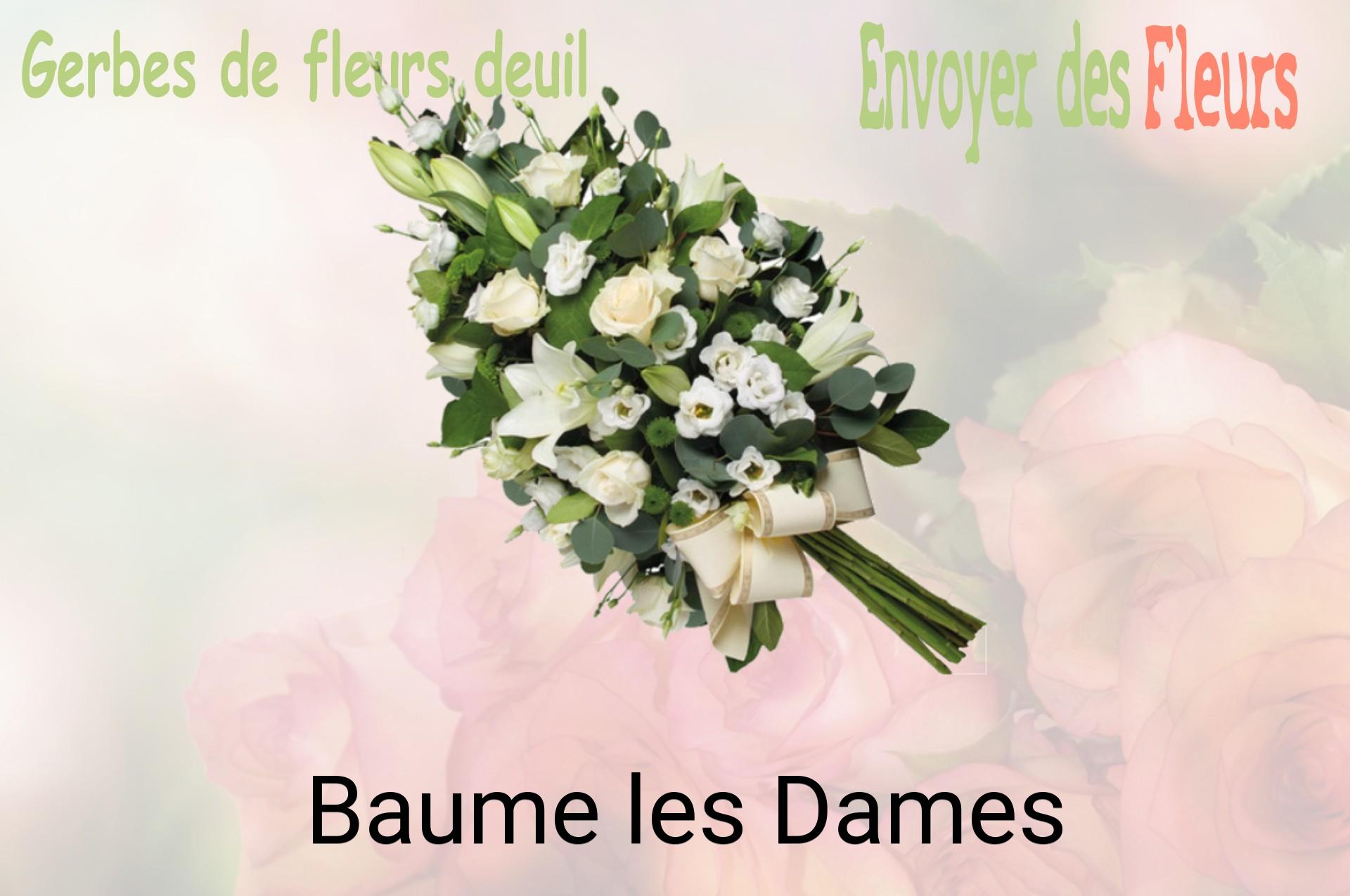 Gerbe de fleurs de deuil livrée à Baume-les-Dames